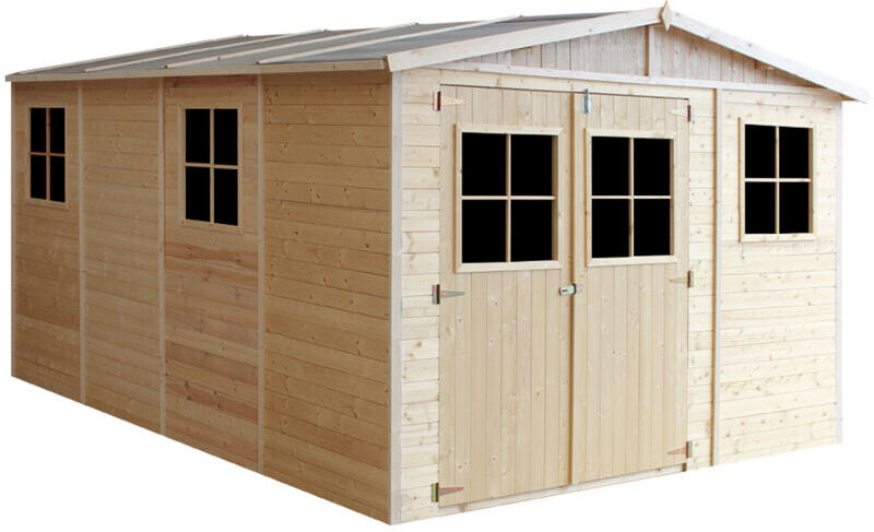 Timbela - Cobertizo de madera para jardín - 324x416cm/12m² Cobertizo de Timbela - Cobertizo de madera para jardín - 324x416cm/12m² Cobertizo de