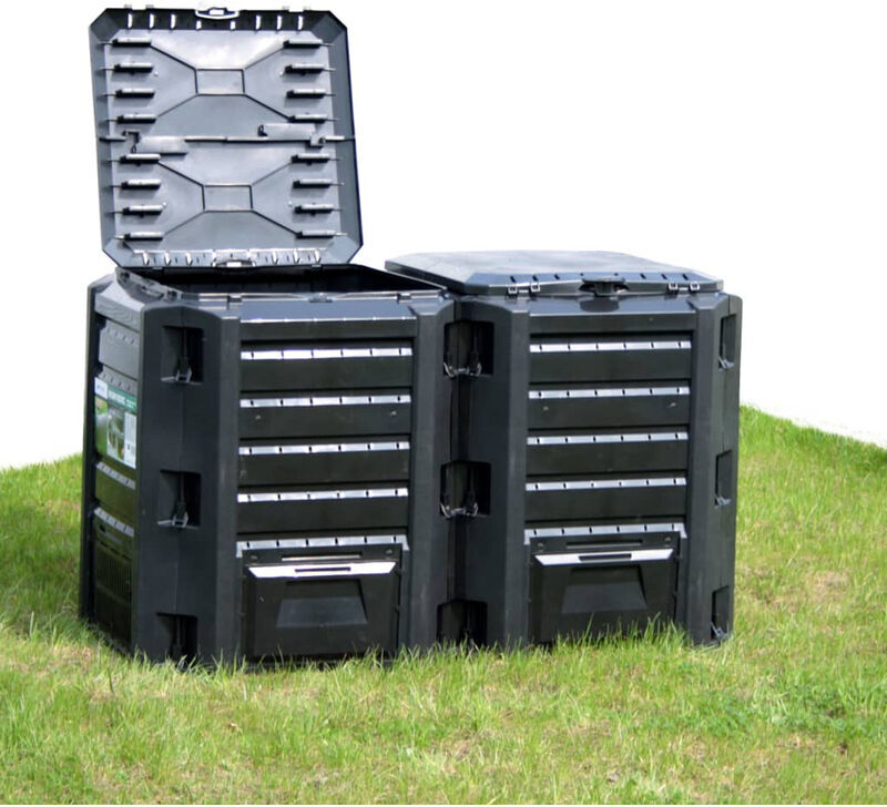 ASUPERMALL Compostador de jardin negro 800 L ASUPERMALL Compostador de jardin negro 800 L