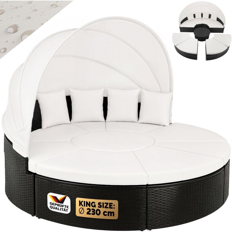 CASARIA Deuba Tumbona cama isla 230cm techo plegable cojines asientos sofá CASARIA Deuba Tumbona cama isla 230cm techo plegable cojines asientos sofá