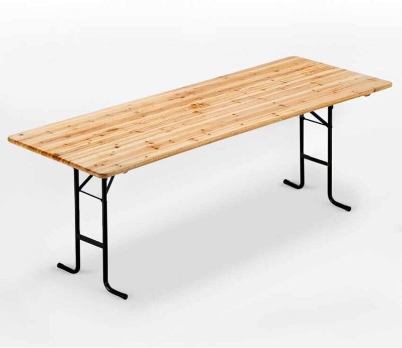 WOOD DECOR Mesa en madera para conjunto de mesa 220x80 fiestas de jardín WOOD DECOR Mesa en madera para conjunto de mesa 220x80 fiestas de jardín