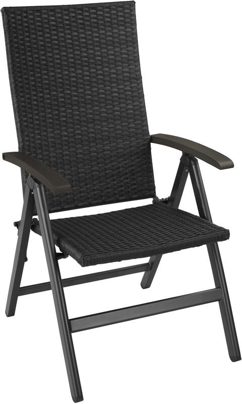 Tectake - Silla de jardín de ratán plegable Melbourne - sillón de Tectake - Silla de jardín de ratán plegable Melbourne - sillón de