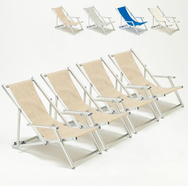 BEACH AND GARDEN DESIGN Sillas de playa plegables aluminio portatiles apoyabrazos piscina BEACH AND GARDEN DESIGN Sillas de playa plegables aluminio portatiles apoyabrazos piscina