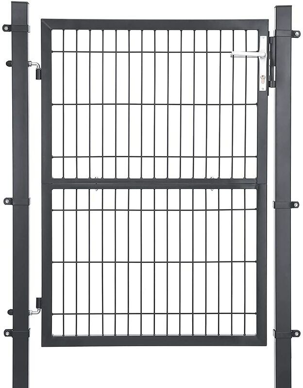 Songmics - Puerta de Jardín de Hierro Galvanizado, Puerta para Valla, Songmics - Puerta de Jardín de Hierro Galvanizado, Puerta para Valla,
