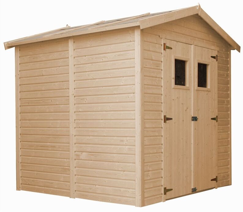 TIMBELA Caseta de madera para jardín TIMBELA M351 - 4,2 m², ventanas cuadradas TIMBELA Caseta de madera para jardín TIMBELA M351 - 4,2 m², ventanas cuadradas