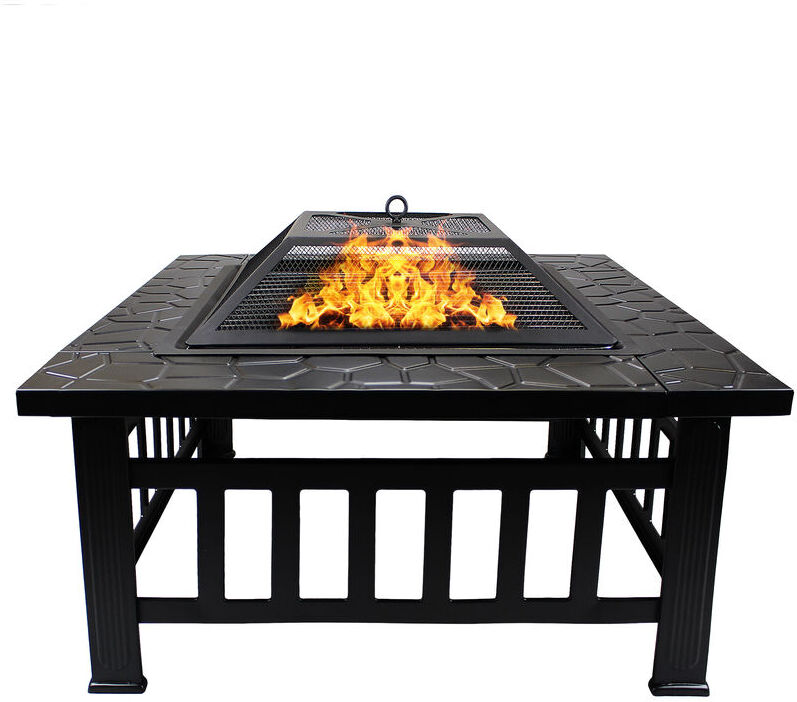 TODECO Pozo de Fuego 3 in 1, Brasero BBQ, 81 x 81 x 45 cm, Negro, Material: TODECO Pozo de Fuego 3 in 1, Brasero BBQ, 81 x 81 x 45 cm, Negro, Material: