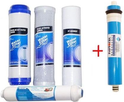 HIDROTEK Pack Kit filtros y membrana ósmosis inversa compatible ASFILTER HIDROTEK Pack Kit filtros y membrana ósmosis inversa compatible ASFILTER