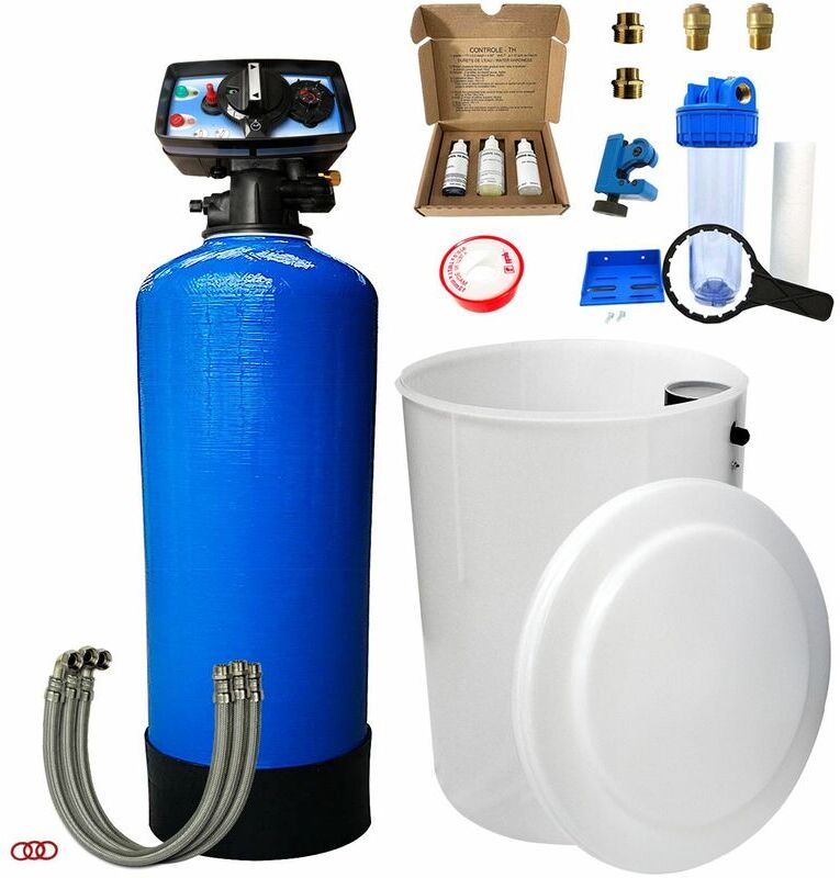 PENTAIR Suavizador de agua bi-bloque 50L Fleck 5600 MC completo con PENTAIR Suavizador de agua bi-bloque 50L Fleck 5600 MC completo con