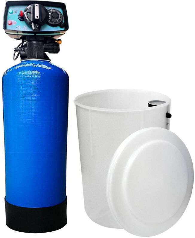 PENTAIR Suavizador de agua bi-bloque 50L Fleck 5600 MV completo con