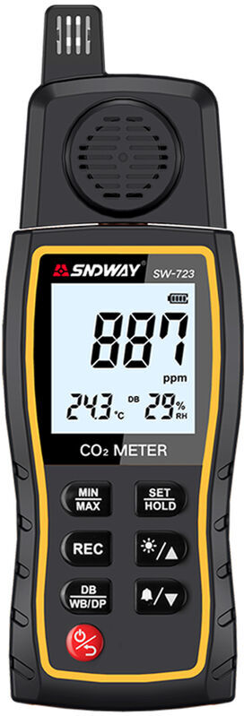 SNDWAY Dioxido de SNDWAY SW-723 portatil de carbono Concentracion de CO2 SNDWAY Dioxido de SNDWAY SW-723 portatil de carbono Concentracion de CO2