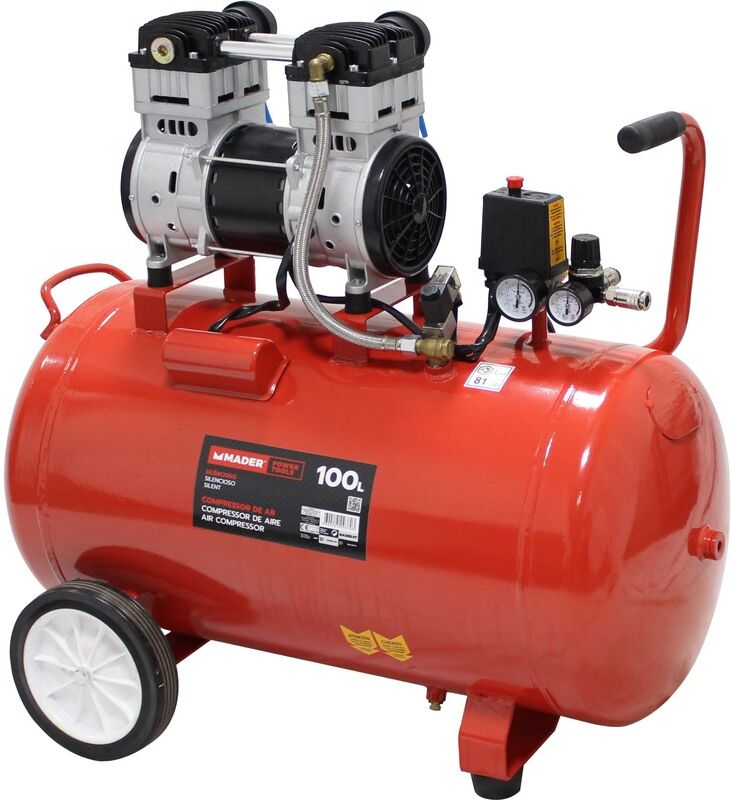 MADEIRA MADEIRA Maderâ ® - Compressor de Aire - Monobloco - MPT - 100L 2HP Silencioso MADEIRA MADEIRA Maderâ ® - Compressor de Aire - Monobloco - MPT - 100L 2HP Silencioso