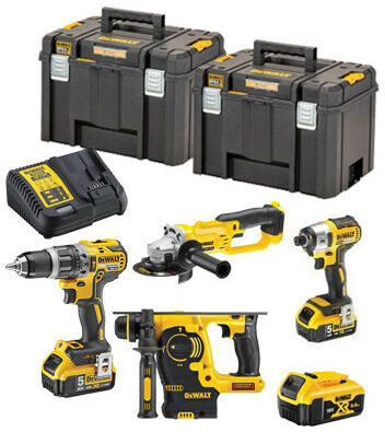 DEWALT Set Dewalt DCK484P3T - DCH253 + DCD796 + DCF887 + DCG412 + 3 bat 5,0Ah DEWALT Set Dewalt DCK484P3T - DCH253 + DCD796 + DCF887 + DCG412 + 3 bat 5,0Ah