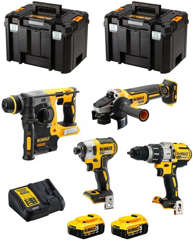 DeWALT Kit DWK401 (DCD996 + DCH273 + DCG405 + DCF887 + 2 x 5,0 Ah + DeWALT Kit DWK401 (DCD996 + DCH273 + DCG405 + DCF887 + 2 x 5,0 Ah +