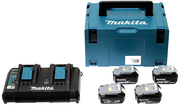 Makita 197626-8 18 V Litio-Ion Juego de baterías (4x baterías 5.0Ah) Makita 197626-8 18 V Litio-Ion Juego de baterías (4x baterías 5.0Ah)