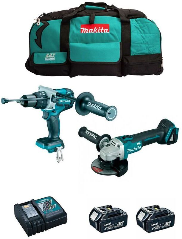 MAKITA Kit MK210 (DHP481 + DGA504 + 2 x 5,0 Ah + DC18RC + LXT600) MAKITA Kit MK210 (DHP481 + DGA504 + 2 x 5,0 Ah + DC18RC + LXT600)