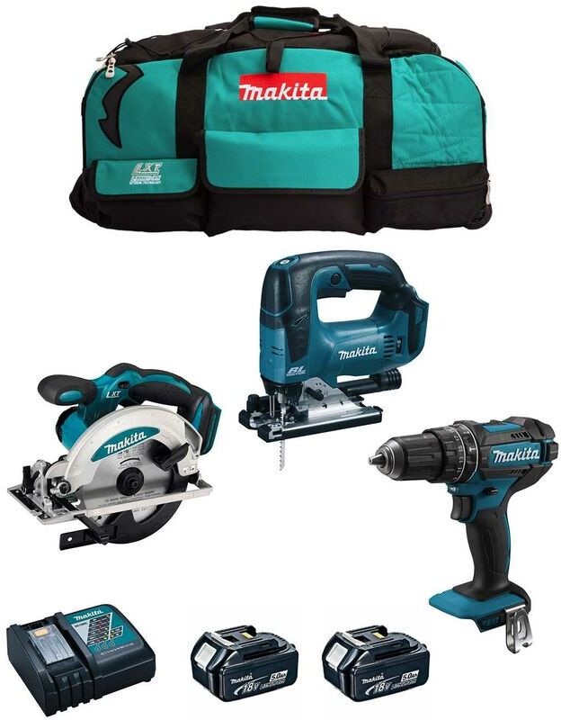 MAKITA Kit MK302 (DHP482 + DSS610 + DJV182 + 2 x 5,0 Ah + DC18RC + MAKITA Kit MK302 (DHP482 + DSS610 + DJV182 + 2 x 5,0 Ah + DC18RC +
