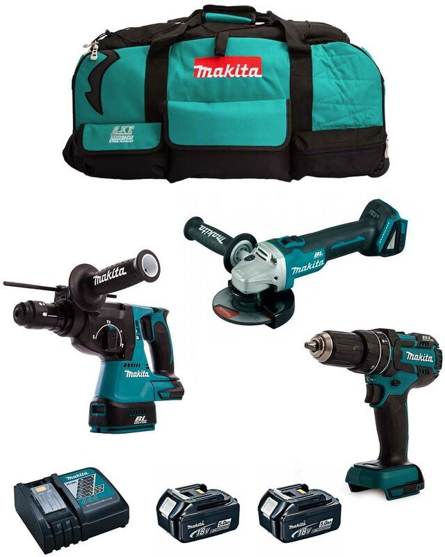 MAKITA Kit MST3T2BL3 18V (DHR243 + DGA504 + DHP480 + 2 x 5,0 Ah + MAKITA Kit MST3T2BL3 18V (DHR243 + DGA504 + DHP480 + 2 x 5,0 Ah +