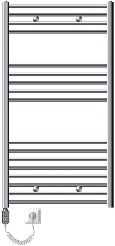 ECD Germany Radiador toallero eléctrico 900W - 750 x 1200 mm - cromo ECD Germany Radiador toallero eléctrico 900W - 750 x 1200 mm - cromo