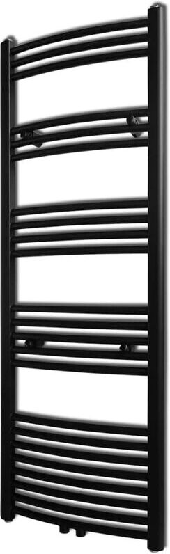 Youthup - Radiador toallero de baño curvo negro 500 x 1424 mm