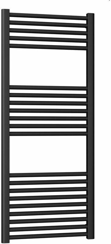 ERCOS Radiador toallero negro mate, modelo redondo Opera   H1500 L500 Z450 ERCOS Radiador toallero negro mate, modelo redondo Opera   H1500 L500 Z450