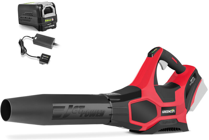GREENCUT Soplador de bateria 40V 216km/h + Bateria 2Ah + Cargador -GREENCUT GREENCUT Soplador de bateria 40V 216km/h + Bateria 2Ah + Cargador -GREENCUT