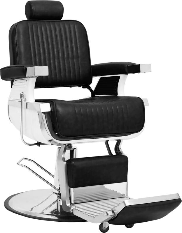 vidaXL Silla de peluquería de cuero sintético negro 68x69x116 cm - Nero vidaXL Silla de peluquería de cuero sintético negro 68x69x116 cm - Nero