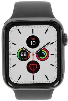 Apple Watch Series 5 aluminio gris 44mm con pulsera deportiva negro (GPS) gris - Reacondicionado: como nuevo   30 meses de garantía   Envío gratuito