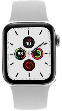 Apple Watch Series 5 acero inoxidable plateado 40mm con pulsera deportiva blanco (GPS + Cellular) plateado - Reacondicionado: como nuevo   30 meses de Apple Watch Series 5 acero inoxidable plateado 40mm con pulsera deportiva blanco (GPS + Cellular) plateado - Reacondicionado: como nuevo   30 meses de