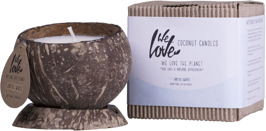 We Love The Planet Vela de coco natural Artic White