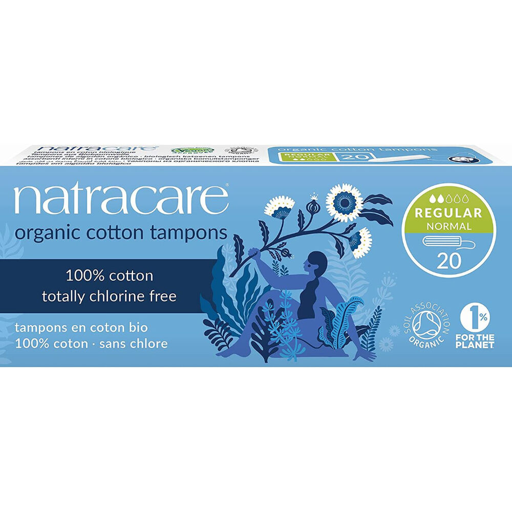 Natracare Tampones regulares de algodón orgánico sin aplicador (20u.)