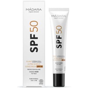 Mádara Crema solar facial mineral Plant Stem Cell Ultra-Shield FPS 50