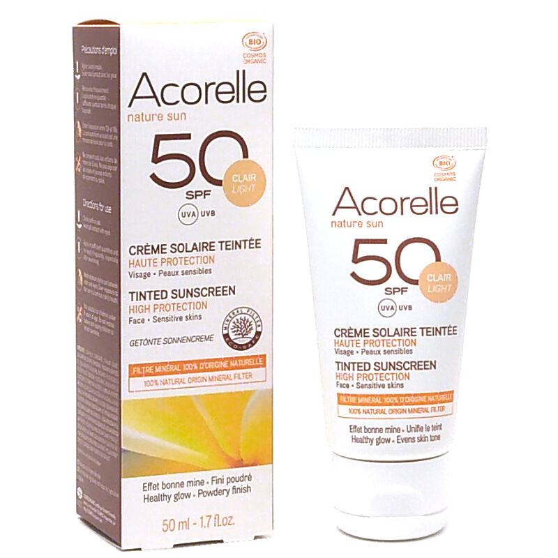 Acorelle Crema solar con color claro FPS 50 Nature Sun