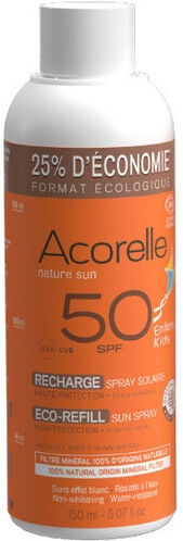 Acorelle Recarga de spray solar alta protección para niños FPS 50 Nature Sun