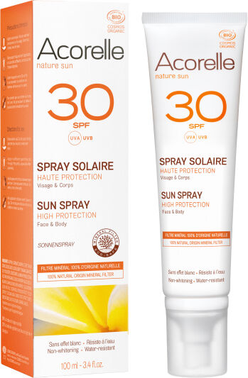 Acorelle Spray solar alta protección FPS 30 Nature Sun