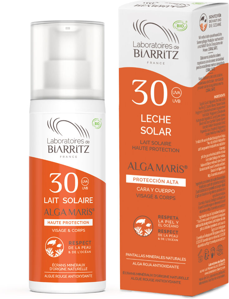 Lab. Biarritz Leche solar cara y cuerpo FPS 30 Alga Maris