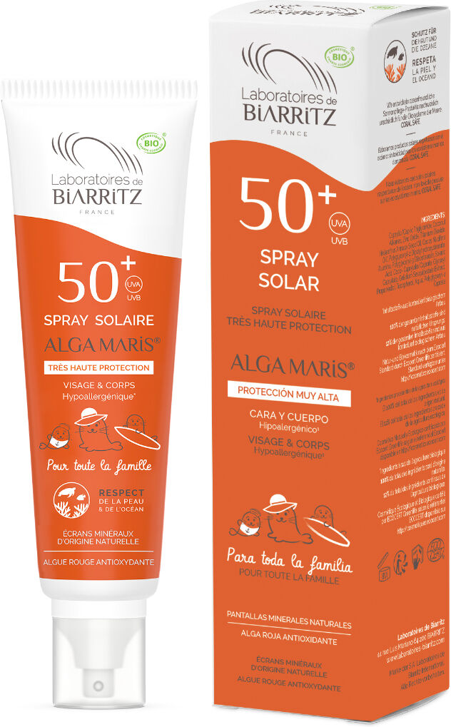 Lab. Biarritz Spray solar FPS 50+ para toda la familia Alga Maris