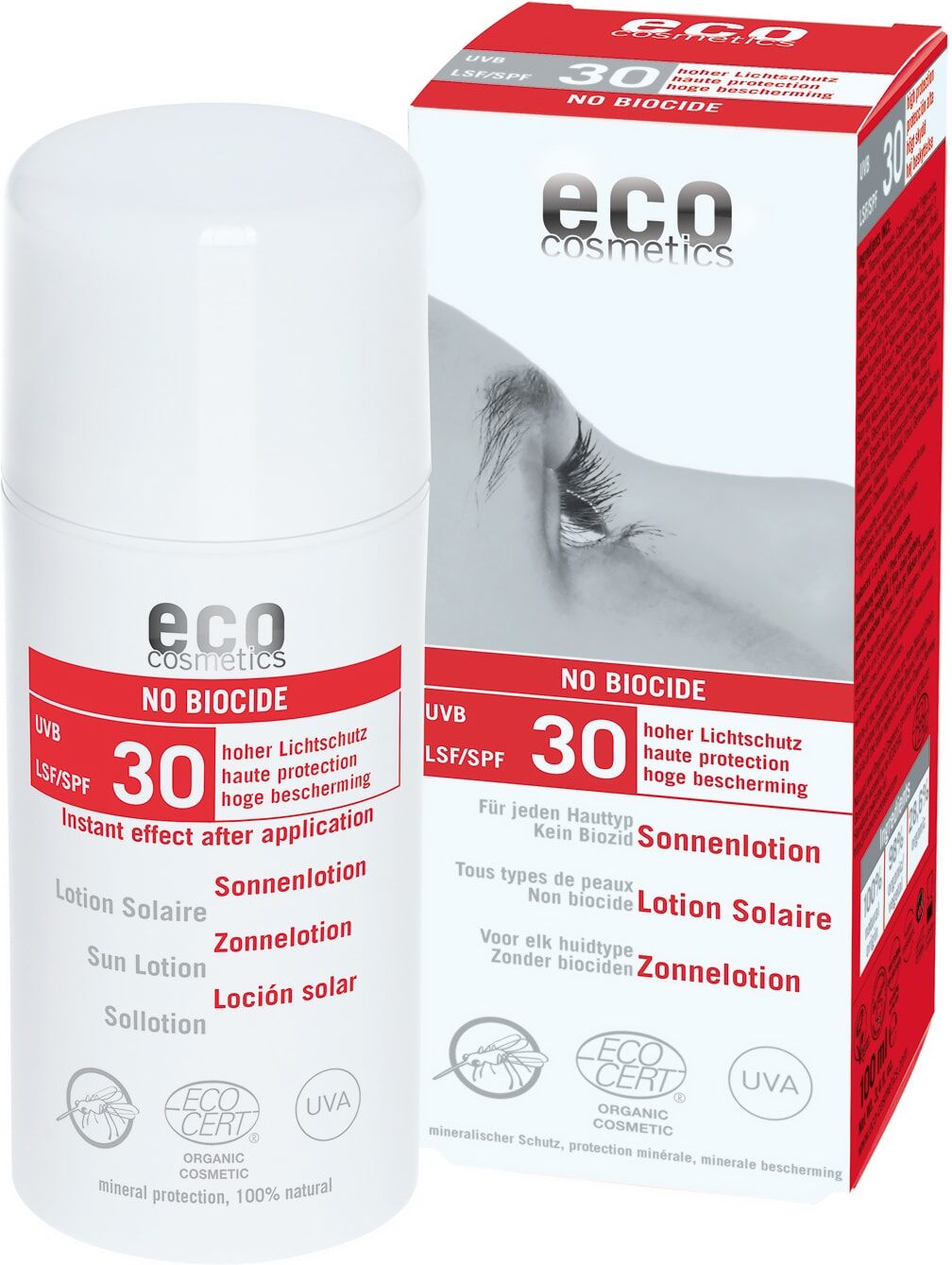 Eco Cosmetics Loción solar antimosquitos FPS 30 No Biocide