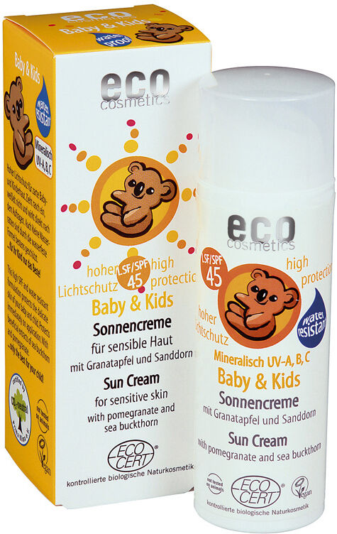 Eco Cosmetics Crema solar con Granada y Espino Amarillo FPS 45 Baby & Kids