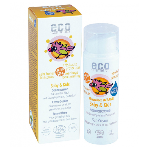 Eco Cosmetics Crema solar con Granada y Espino Amarillo FPS 50+ Baby & Kids
