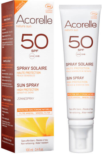 Acorelle Spray solar alta protección FPS 50 Nature Sun