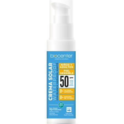 Biocenter Crema solar waterproof para niños y adultos FPS 50 Biocenter Crema solar waterproof para niños y adultos FPS 50