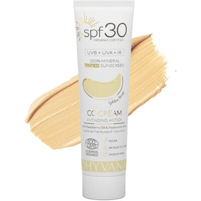 Dhyvana CC cream antiedad con Ácido Hialurónico FPS 30 - tono Golden Beige Dhyvana CC cream antiedad con Ácido Hialurónico FPS 30 - tono Golden Beige