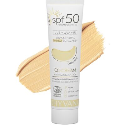 Dhyvana CC cream antiedad con Ácido Hialurónico FPS 50 - tono Golden Beige Dhyvana CC cream antiedad con Ácido Hialurónico FPS 50 - tono Golden Beige