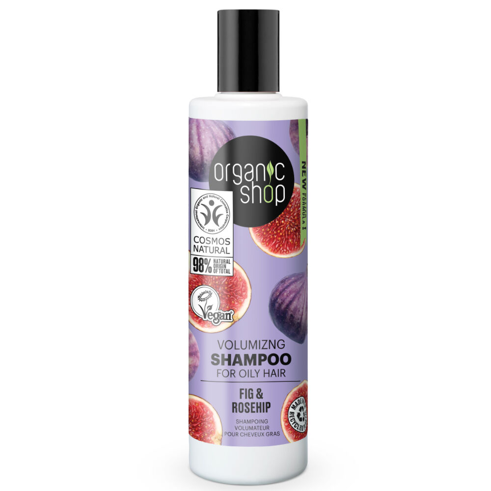Organic Shop Champú voluminizador para cabello graso - Higo y Rosa Mosqueta (280ml.)