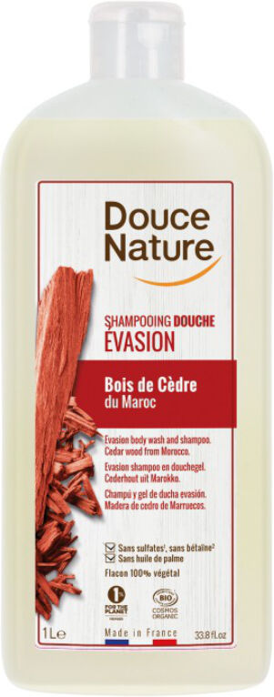 Douce Nature Champú y Gel de ducha Evasión con madera de Cedro de Marruecos