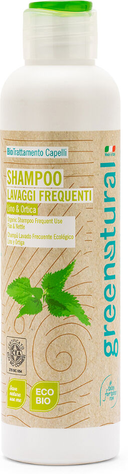 Greenatural Champú ecológico para uso frecuente con Lino y Ortiga (250ml.)