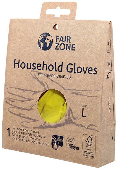 Fair Squared Guantes de hogar de látex - talla L