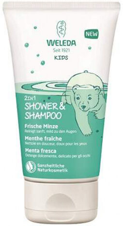 Weleda Champú y Gel de ducha Kids Menta Fresca - Caducidad: 08.2024