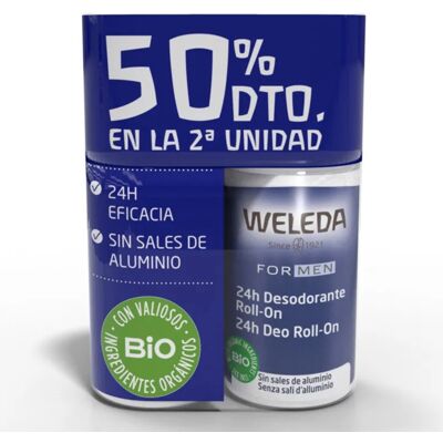 Weleda Duplo Desodorante roll-on 24 horas - Men Weleda Duplo Desodorante roll-on 24 horas - Men