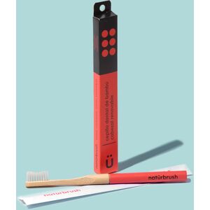 Naturbrush Cepillo de dientes de bambú Headless - rojo