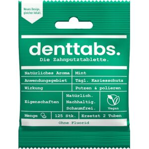 Denttabs Pastillas dentífricas de menta sin flúor